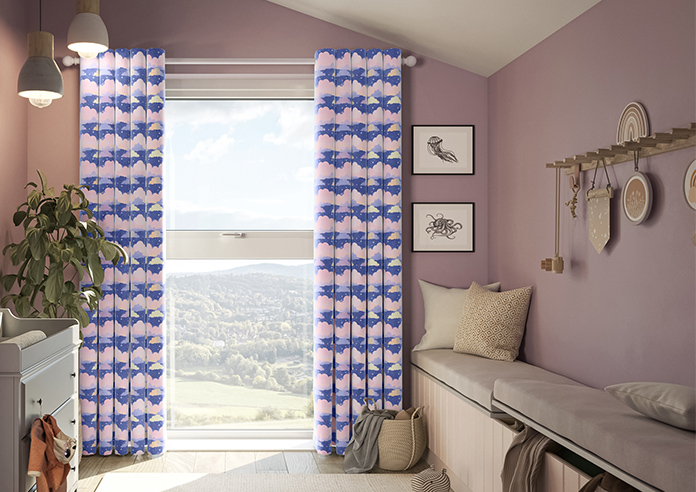 Cloudy Cosmos, Purple Twilight - Made to Measure Curtains - Image 3